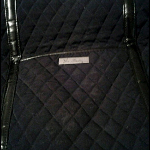 Vera Bradley Black Travel Overnight Bag Quilted Black Overnight Bag Tote Carry … - Picture 1 of 6